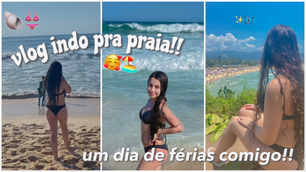 VLOG INDO PRA PRAIA!!🐚✨ UM DIA DE FÉRIAS COMIGO(; |Iris Carvalho Costa