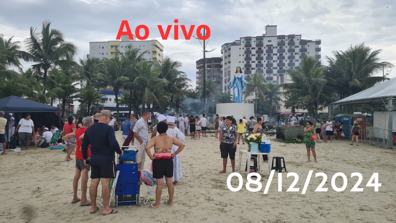 Praia Grande ao vivo, festa de Iemanjá na Praia Grande