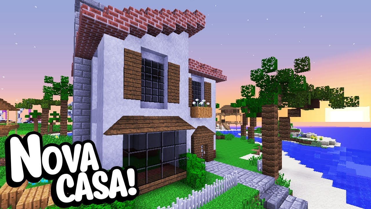 Minecraft Épico #81: A MINHA NOVA CASA MODERNA DE FÉRIAS (NA PRAIA DOS YOUTUBERS)!