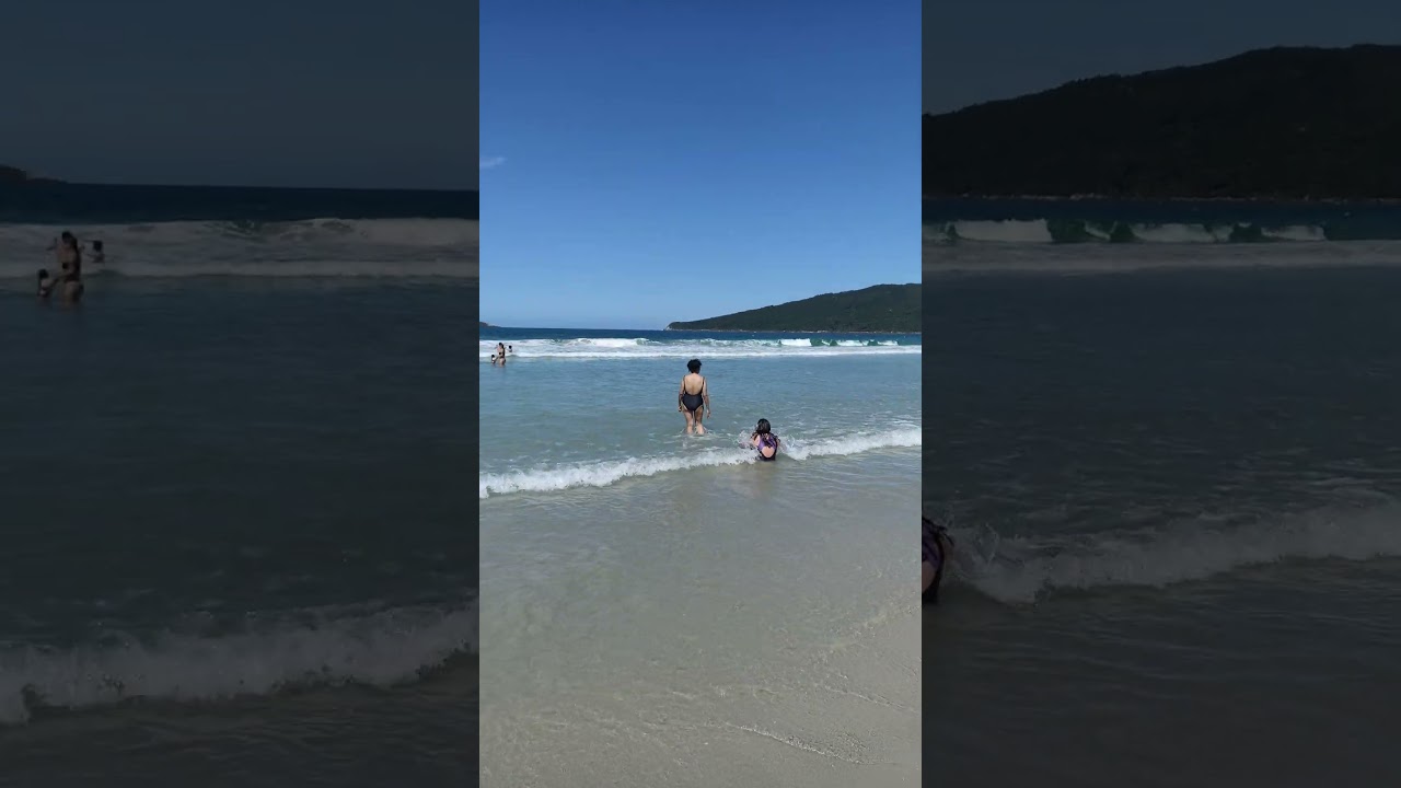 ONTEM a belíssima PRAIA DO INGLESES na tarde de sexta-feira ensolarada em FLORIANÓPOLIS. #praia