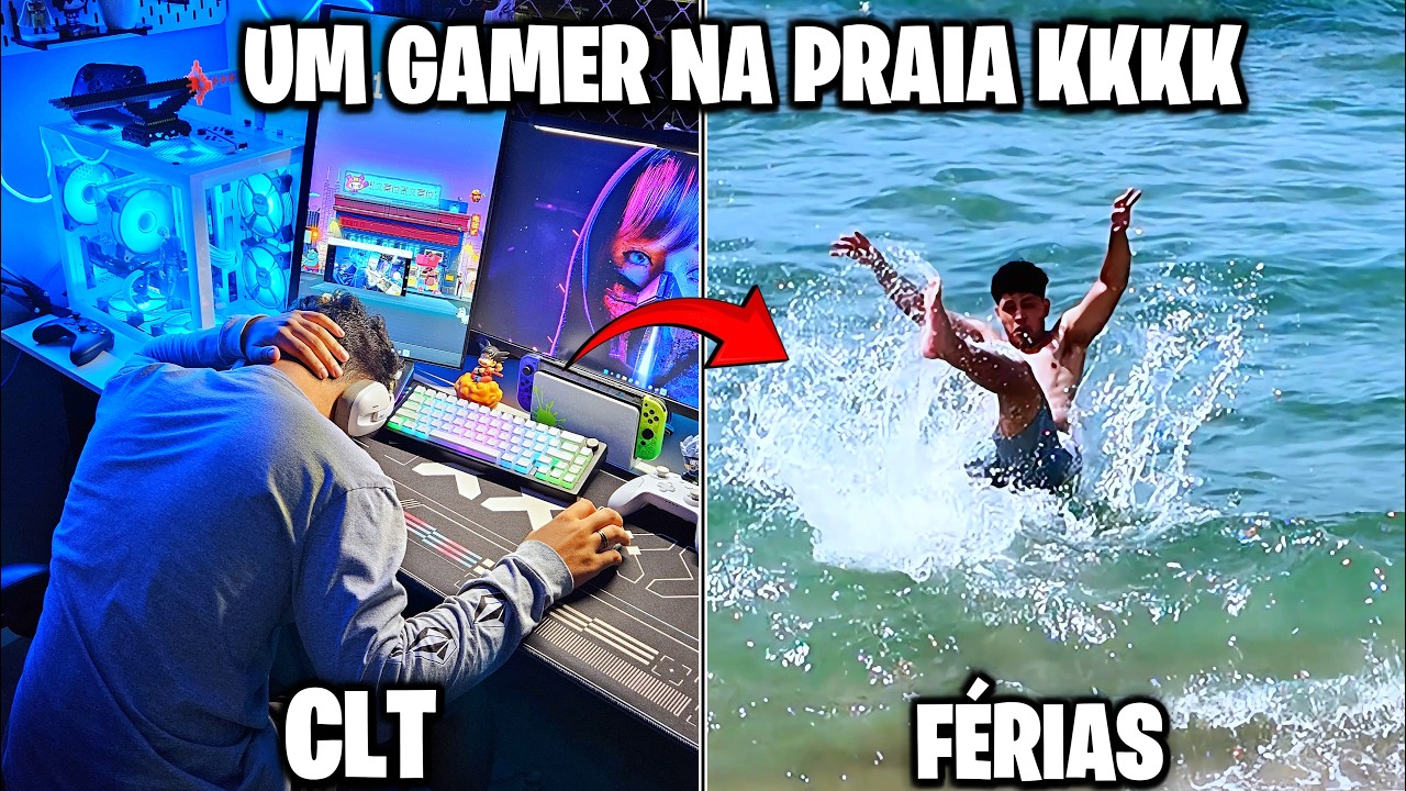 Um Gamer de Férias na PRAIA! (Fui dirigindo!)