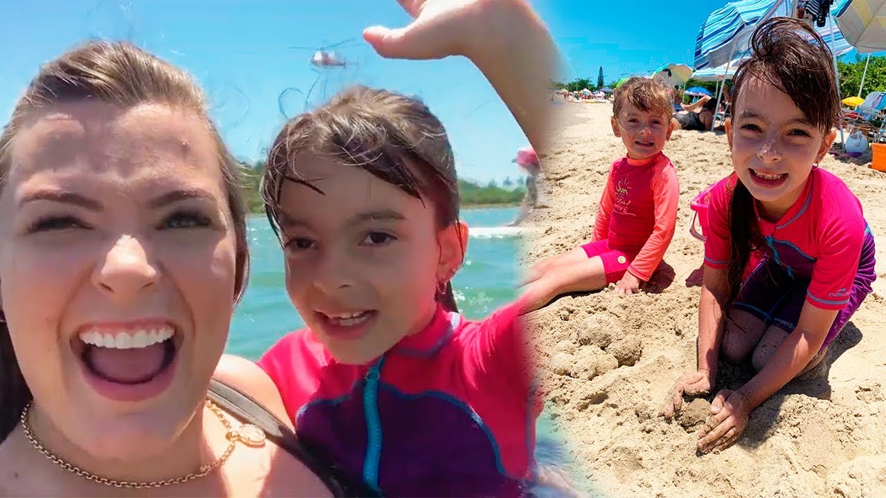 VLOG PASSEIO PRAIA NAS FÉRIAS EM FAMÍLIA – JÉSSICA GODAR, LAURINHA E HELENA