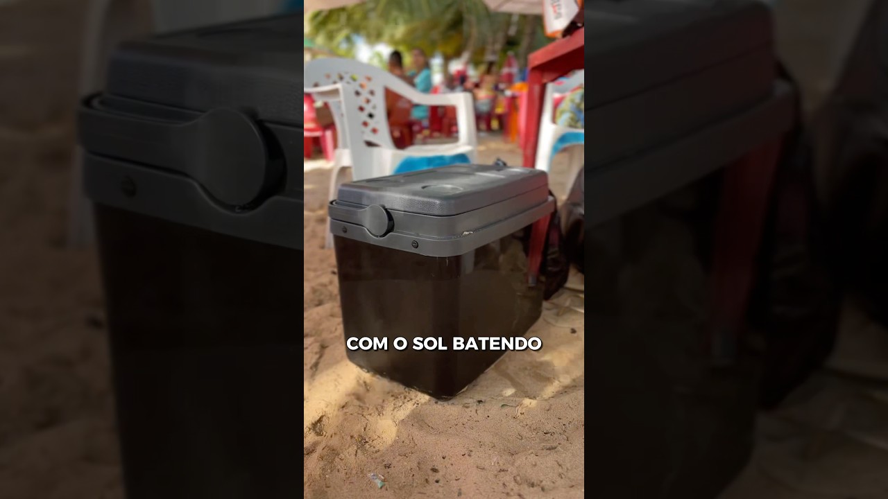 COOLER BOM E BARATO! NÃO ACREDITEI 😱 #review #cooler #praia #verão #ferias #viral #fyp #viralvideo