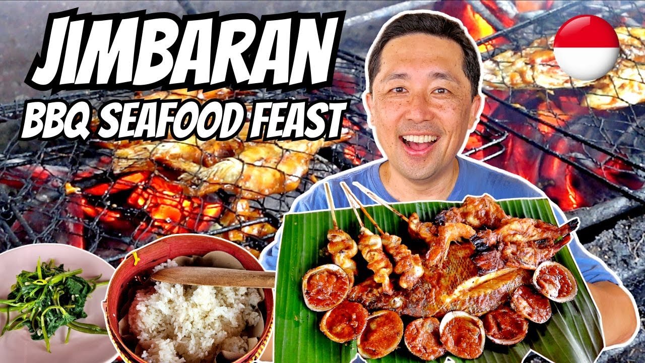 Must Try Seafood BBQ on the Beach! 🇮🇩 Indonesian Food Adventures at Jimbaran Beach, Bali!